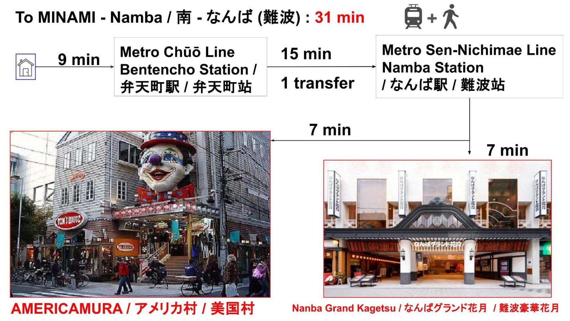 15min To Nishi-expo-casino-ir-tempozan Ferris,direct To Kix 1h,horyuji 40min,wakayama 80min Appartement